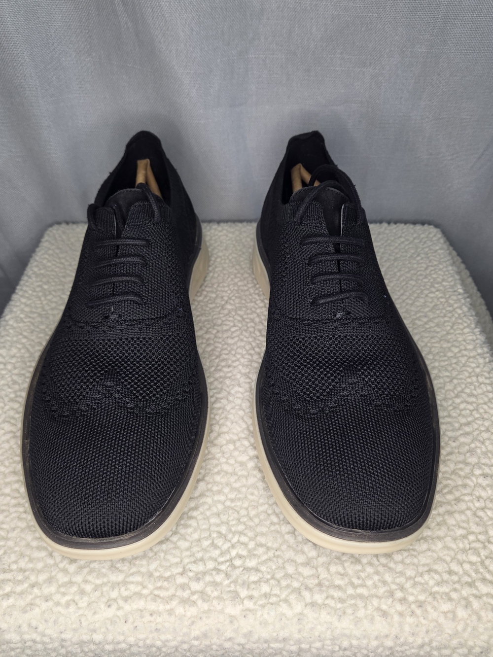 Vince Camuto Oxford Black Knit Dress Shoes Style VY-HAMPT Size 10M